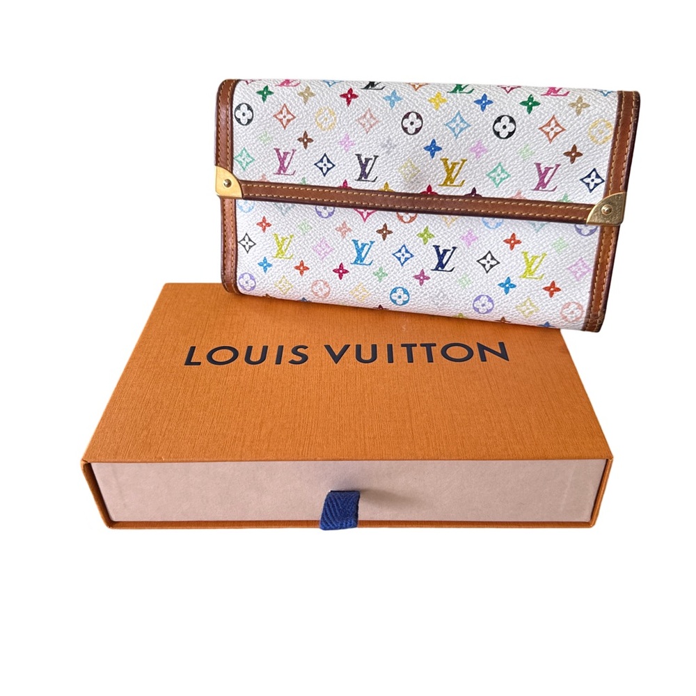 LOUIS VUITTON  x TAKASHI MURAKAMI Multicolor Porte Tressor International Wallet
